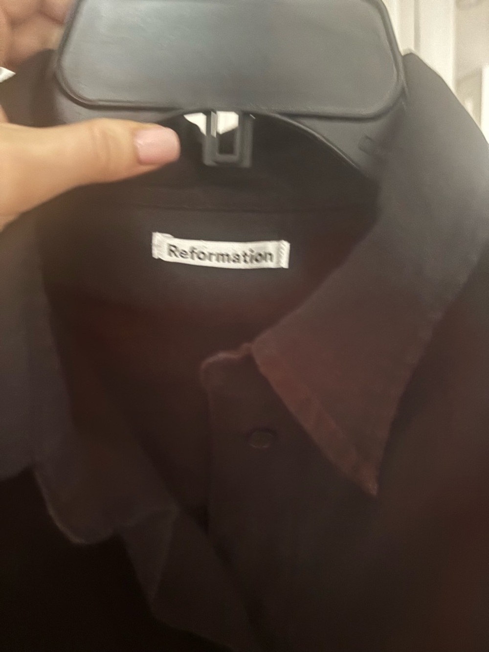 Reformation Will Oversized Shirt Black! Size M! Gorgeous! $248! - Picture 8 of 9